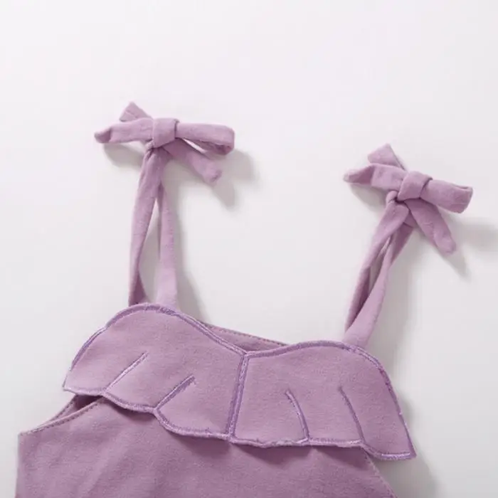 Для маленьких девочек Strappy комбинезон сетки сплошной цвет мягкие дышащие комбинезоны с головные уборы для лета @ ZJF