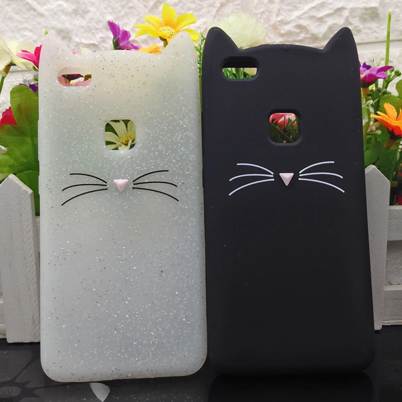 P8 P9 Lite Cat Case for Huawei P9 Lite mini Silicone Phone Cover Y6 pro 2017 Lovely Cats casas 3D Soft Back Mobile Phone Funda (1)