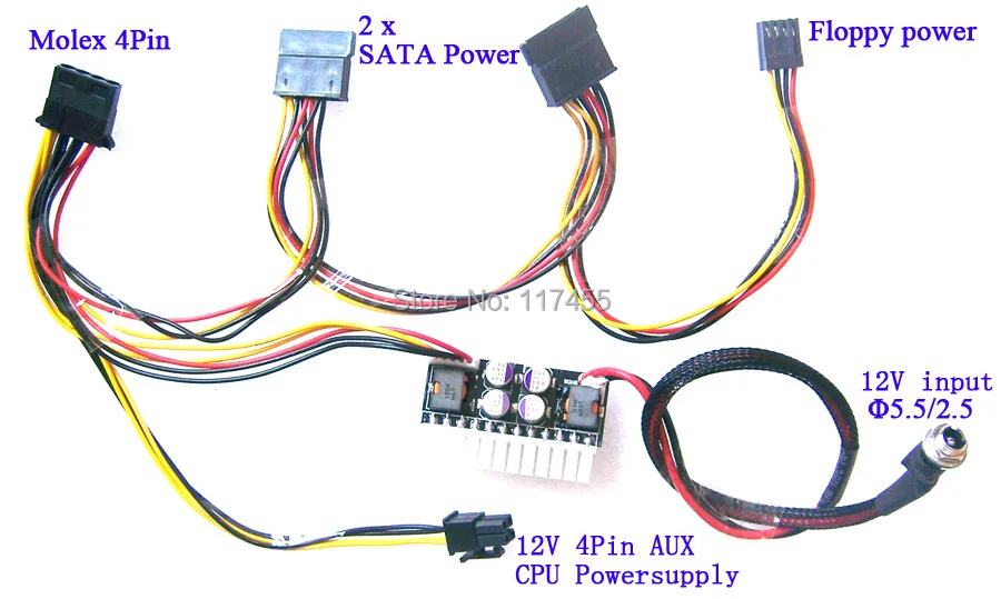Free Shipping! 180W DC 12V ATX switch PicoPSU unit Car Auto mini ATOM