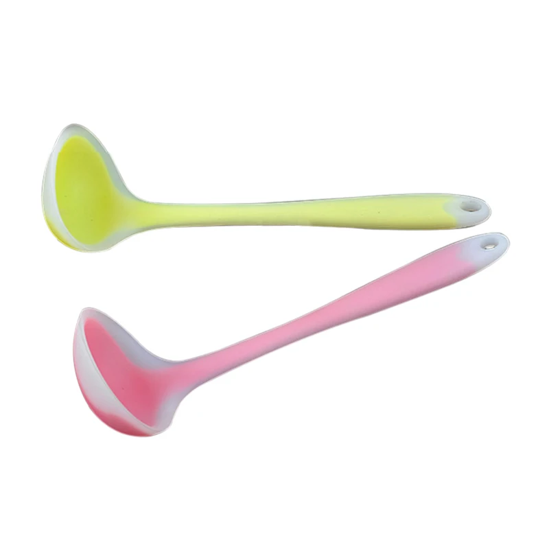 6.5x21.5cm Translucent Nonstick Silicone Spoon High Temperature Anti