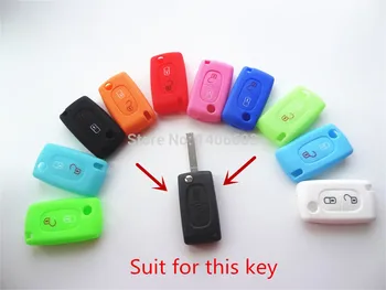 

AUTEWODE Silicone Case for Peugeot 208 207 308 RCZ 408 407 307 206 for Citroen C4 C5 C3 C2 C4L Xsara Picasso Car Flip Key Cover