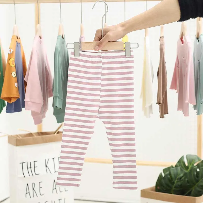 MILANCEl/ Новые детские леггинсы, Леггинсы в полоску для мальчиков, хлопковые леггинсы для девочек, штаны для мальчиков в Корейском стиле