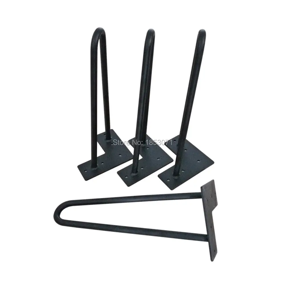 Free shipping -New design DIY coffee table inclination hairpin legs 12inch height 1/2 2-Rod set of 4 table wood legs free shipping 36cm coffee table hairpins 1 2 solid metal bar hairpin table legs set of 4 4pcs
