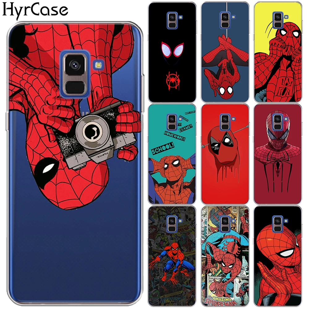 

Super Hero Spider Man Soft TPU Cover For Samsung Galaxy A7 A6 A8 Plus 2018 A3 A5 A7 2016 2017 A750 A10 A30 A50 Silicon Cases