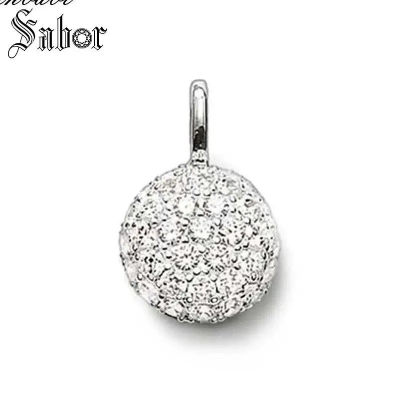

Pendant Disco Ball 925 Sterling Silver For Women Key Chains Promotion Western Initial Pendant Charms Holder Components thomas