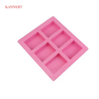 

1pc 6 Cavities Handmade Rectangle Square Silicone Soap Mold Sugar Craft Chocolate Cookies Pastry Fondant Mould Cake Decorating