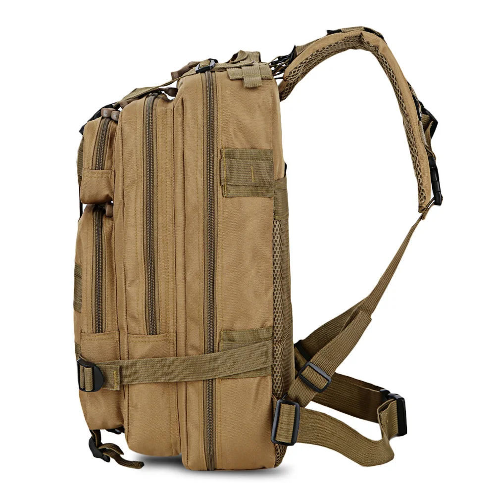 Men Military Tactical Backpack 25L 3 Day Assault Pack Army 600D Molle Bug Out Bag Trekking Camping Hiking Outdoor Small Rucksack