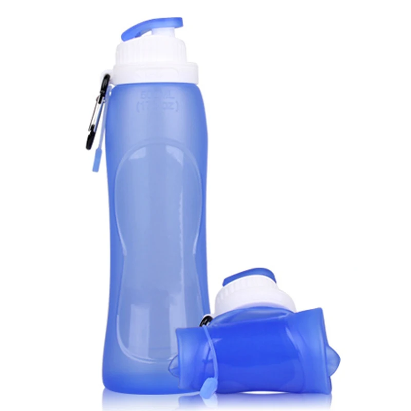 

Travel portable drinking water bottle folding bottle silicone bottle kettle riding mountaineering soft bag
