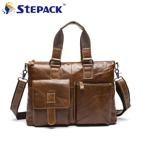 

2016 High Quality Genuine Leather Men Bag Casual Men Handbag Men Shoulder Bag Business Bag Male Messenger Bag WMB0108