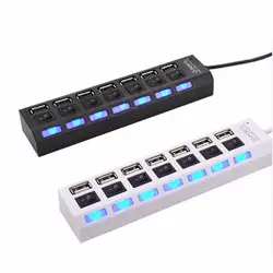 USB HUB 2,0 с Micro USB power port Внешнее 7-порт USB разветвитель для портативных ПК Ноутбук аксессуары концентратор USB 2,0