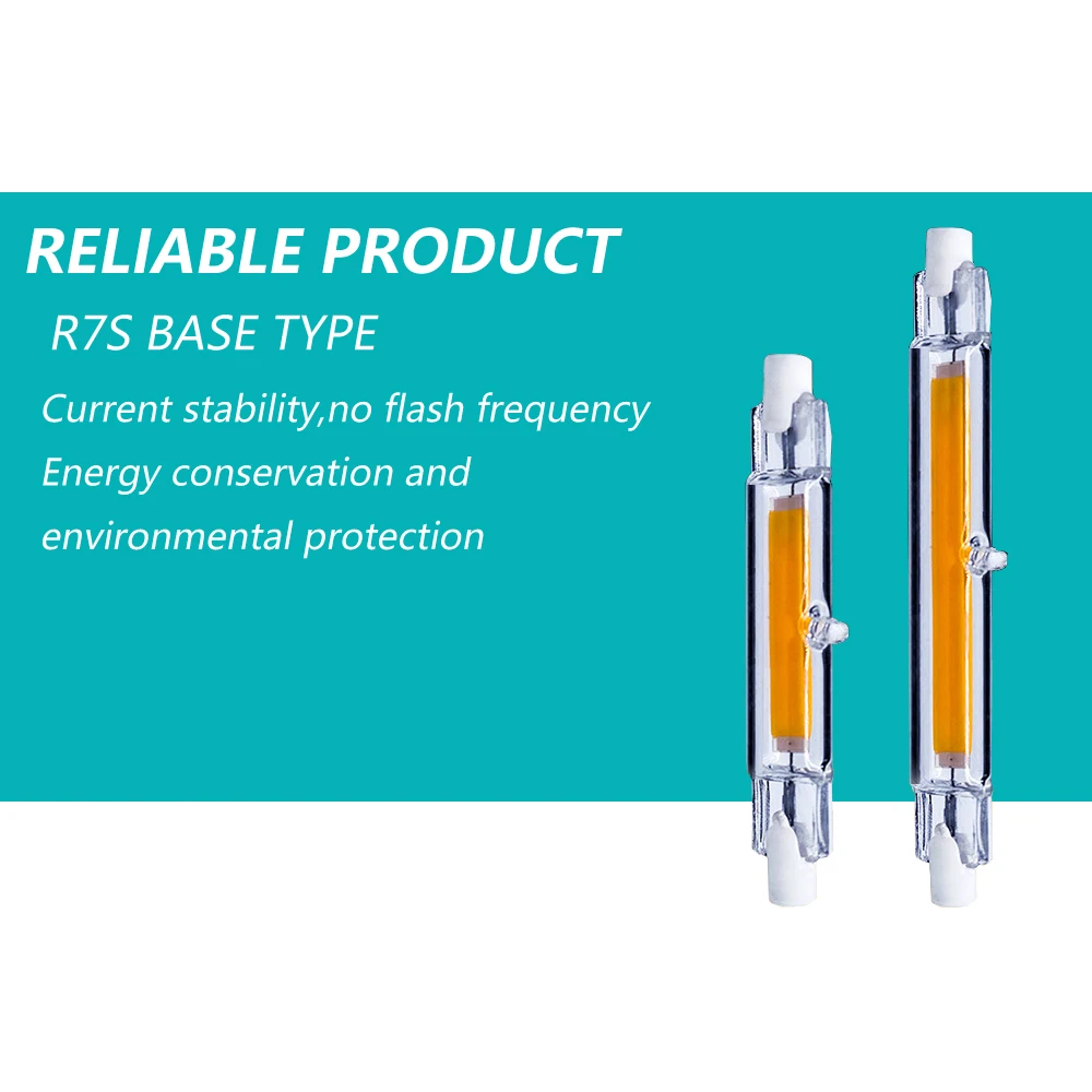 BUYBAY R7S светодиодный 78 мм Стекло трубка r7s светодиодный 118 мм вместо галогенная лампа 220V Энергосберегающее Освещение R7S светодиодный лампа 9 Вт 15 Вт 2 шт./лот