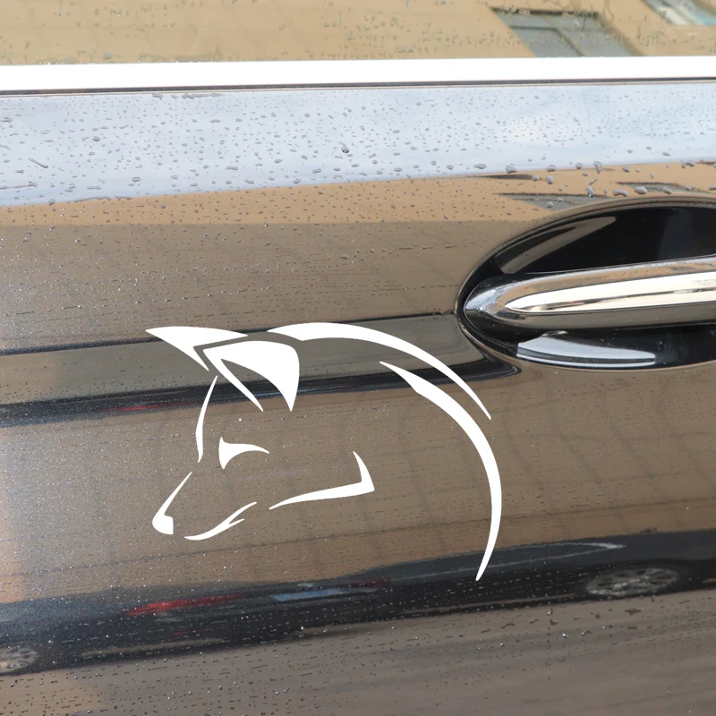 YJZT 15.4CM*11.2CM Fox Head Creative Decorate Car Stickers Body Of Car Vinyl Decal Black/Silver C4-1701 - Image 6
