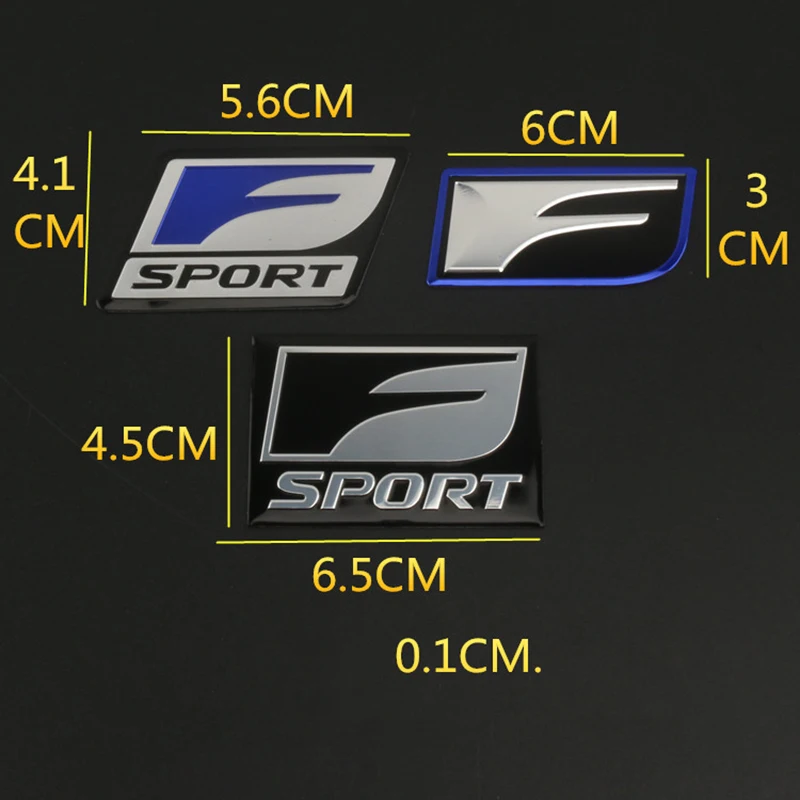 Черный синий F спортивный F-SPORT, квадратная эмблема, тонкая алюминиевая этикетка, багажник, крыло, логотип, автомобильный Стайлинг, переоборудование, Наклейка для Toyota Lexus