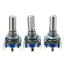 3pcs Rotary Encoder With Push Button 6mm Shaft Diameter 20 Position 360 Degree Electrical Encoder Push Switches 5 Pin Mayitr encoder 400p r incremental rotary encoder 400p r ab phase encoder 6mm shaf new