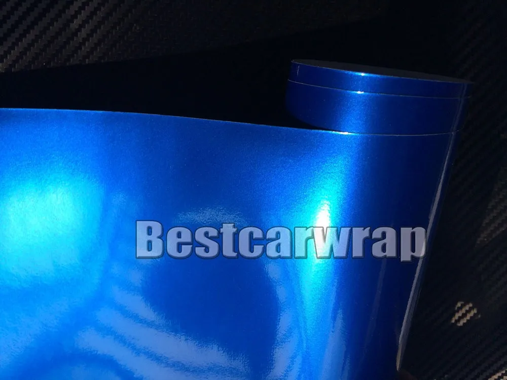 glossy light blue metallic metal blue 3M vinyl wrap car wrapping sheets (6)