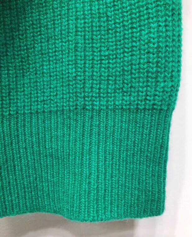 Новинка осени, Модный женский зеленый свитер в полоску с оборками и длинным рукавом, Повседневный пуловер