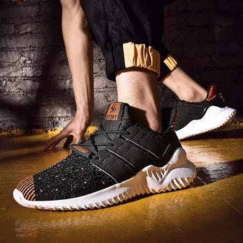 

Sneakers Comfortable Outdoor Running Shoes New Simple Male Breathable Footwear for adult Lace-Up walking jogging Men Sport Shoes