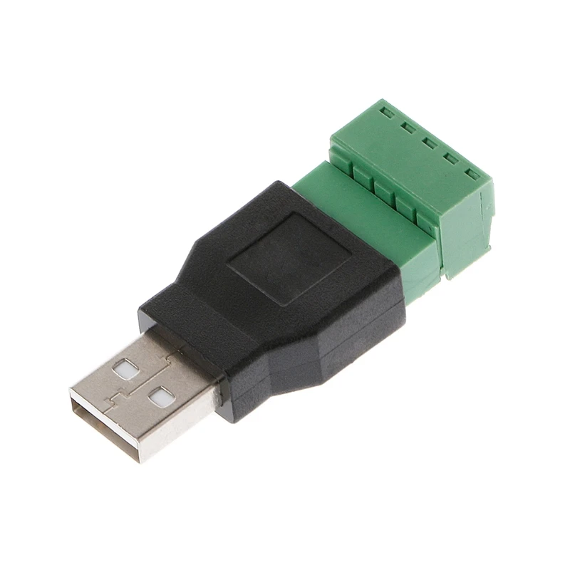 USB 2,0 Тип A мужской/женский до 5P винт ж/щит Клеммная вилка адаптер Коннектор L29K - Цвет: 1