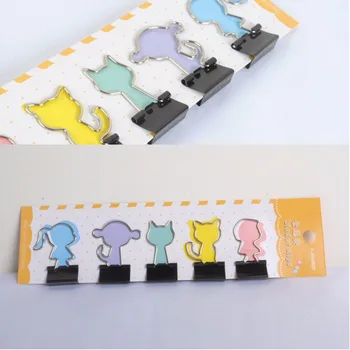 

4pcs/lot Metal Binder Clips Star Notes Cute PaperClip Christmas Tree Boy Mushroom Office Stationary Supplies Gifts
