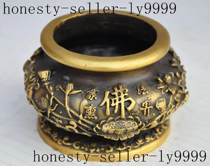 

christmas chinese buddhism bronze temple joss lotus buddha statue Incense Burner Censer halloween
