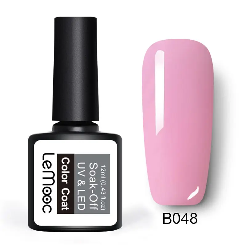 LEMOOC 8 мл Гель-лак для ногтей розовая серия замачиваемый УФ/светодиодный Гель-лак для ногтей Полупостоянный УФ Гель-лак для ногтей 31 цвет - Цвет: B048