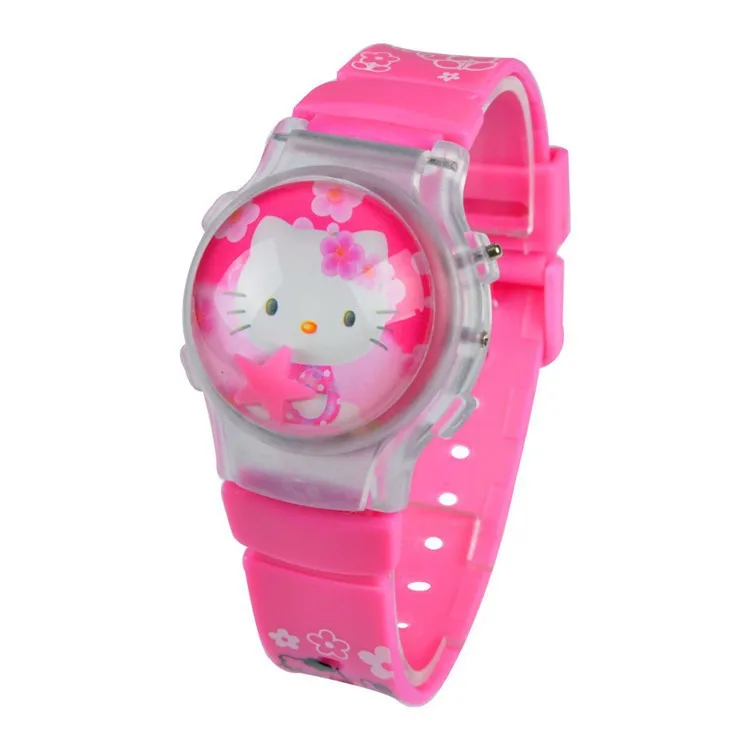 

Dropshipping hot sale Cartoon style Kitty mickey Children Watch Fashion Silicone Sports LED Digital Watches Kids Christmas Gift