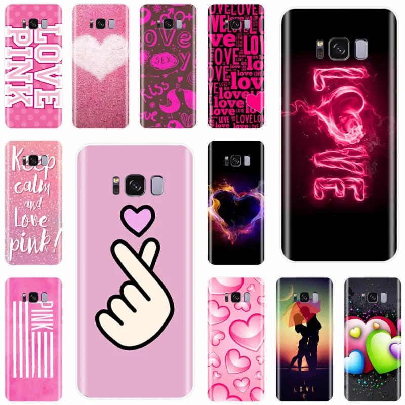 

PINK LOVE PINK Cover Soft Silicone TPU Phone Case For Samsung Galaxy S7EDGE S6 S7 S8 S9 S10 PLUS S10LITE NOTE 8 9