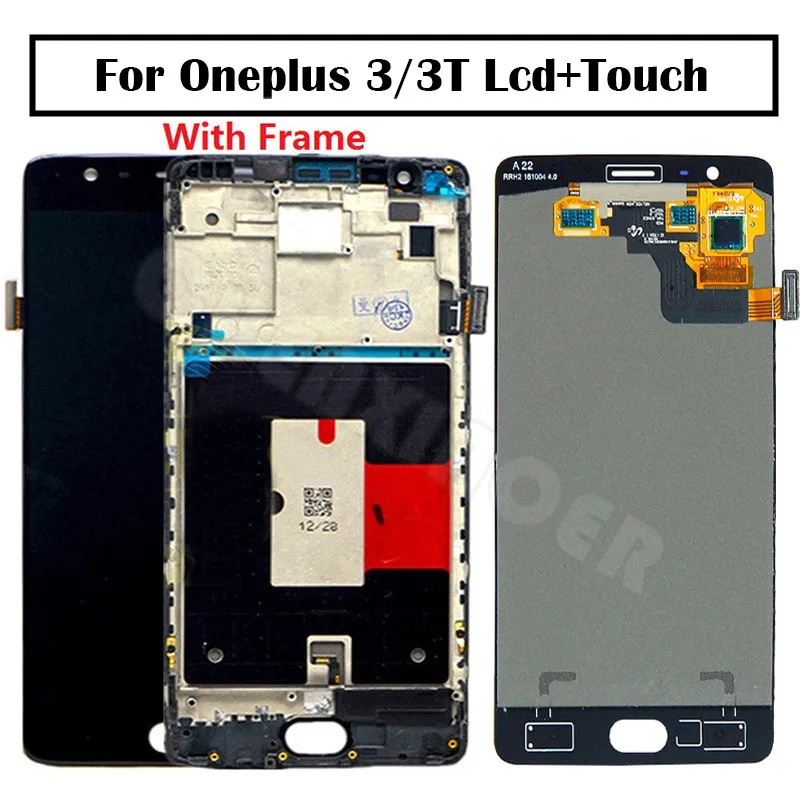 

For 5.5" FHD Oneplus 3T A3010 A3000 3 three LCD screen Display+Touch panel Digitizer with frame Assembly EU Version For Oneplus