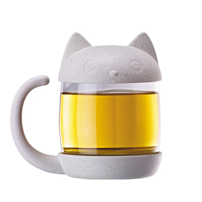 Милая керамическая кружка в кошачьем стиле, кружки с фильтром посуда для кофе и чая, чашка для путешествий,, кухонные гаджеты