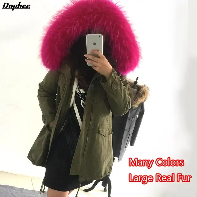 Cheap 2016 New Thick Warm Winter Jackets Women'S Long Slim Cotton Jacket Coats For Women With Large Real Raccoon Fur Collar Hooded