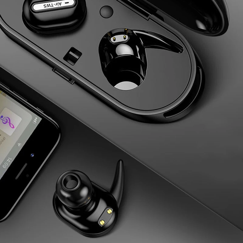 Мини Bluetooth наушники невидимые в ухо Спортивные Беспроводные наушники с зарядной базой HSJ-19