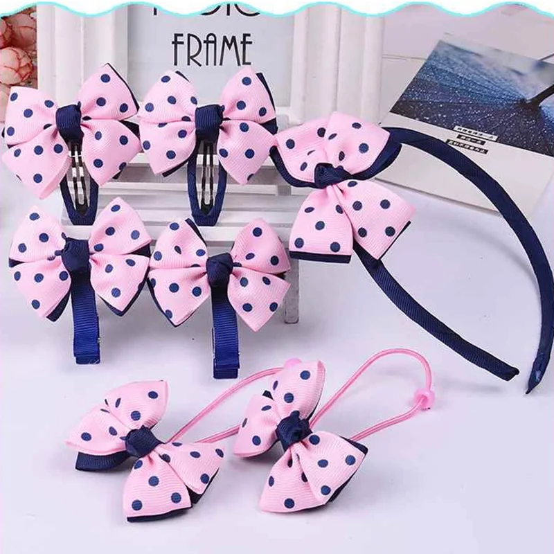 

7pcs/set Children Bow Headband Hair Barrette Set Princess Hairpin Hair Barrette Baby Head Flower Headdress Hairpins Accessories