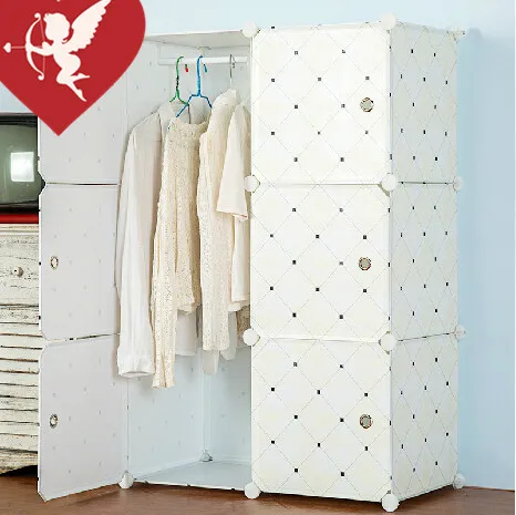 

Free shipping 2015 European Single Wardrobe Assembly wardrobe Simple wardrobe