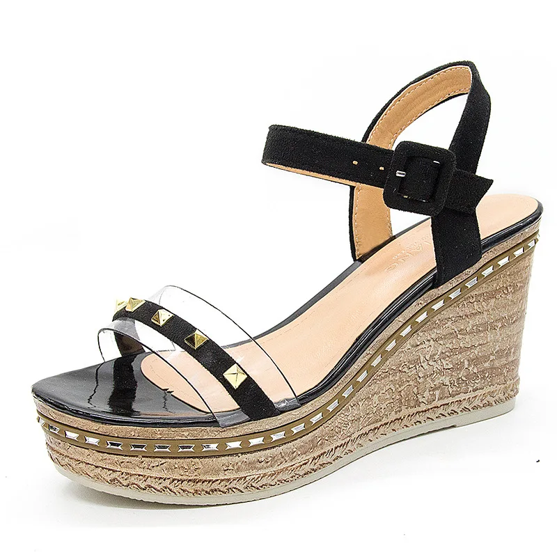 

New Summer Platform Sandals 2019 Fashion Women Gladiator Sandal Wedges Shoes Casual Woman Peep Toe Rome Black Platform Sandals