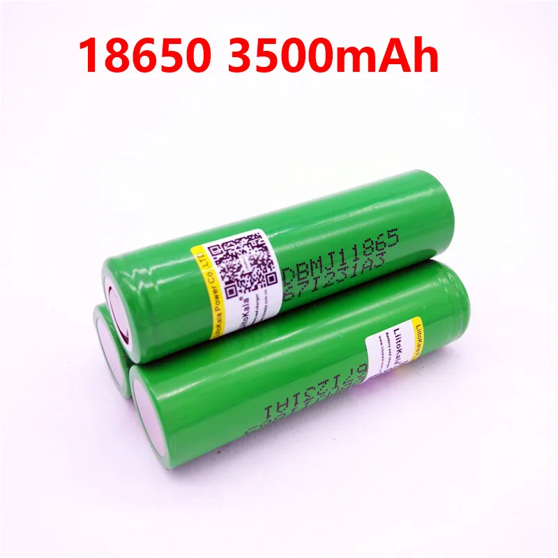 4 шт LiitoKala 18650 3500mah аккумулятор INR18650MJ1 10A разрядка 3,7 V литий-ионный аккумулятор бесплатно