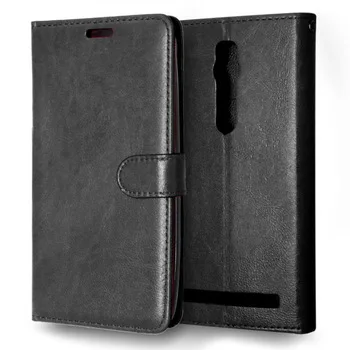 Vintage Flip PU Leather wallet Case For ASUS Zenfone 2 Laser ZE550KL 5.5 inch With Card Holder photo frame stand phone pouch