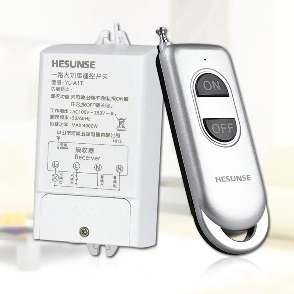 

Smart Wireless Remote Control Switch Long Range Wide Voltage 100-250V Long Distance Controller for Lights Pumps Water Heaters