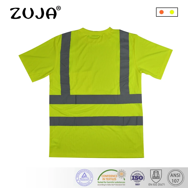 ZUJA High Visibility Safety Work Shirt Breathable Work Clothes Safety Reflective Safety Polo Shirt ZUJA High Visibility Safety Work Shirt Breathable Work Clothes Safety Reflective Safety Polo Shirt