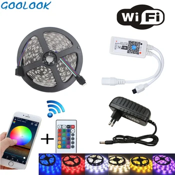 

Waterproof LED Strip Light RGBWW 5050 60Leds DC12V LED Light rgb Diode Neon Ribbon Flexible Led Light String With Controller