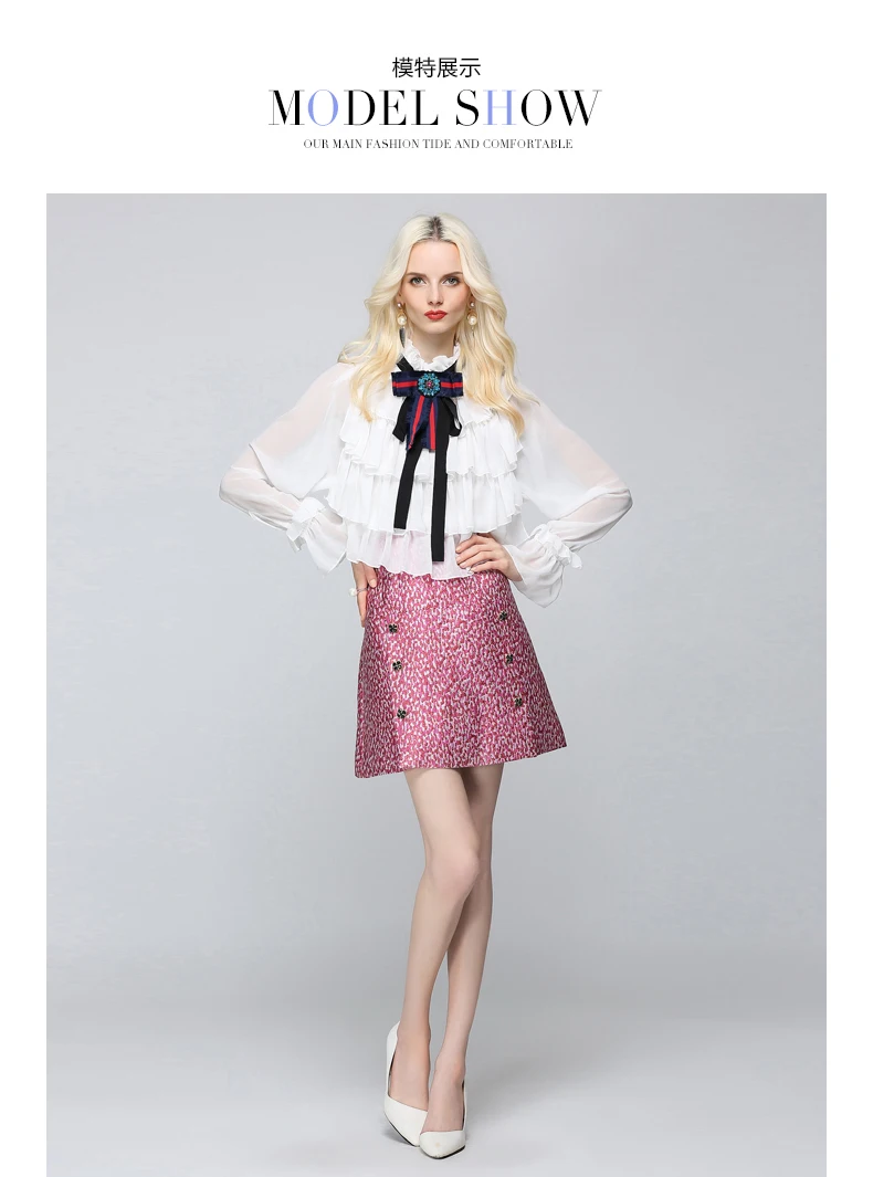 Bow Diamonds Collar Shirts  (9)