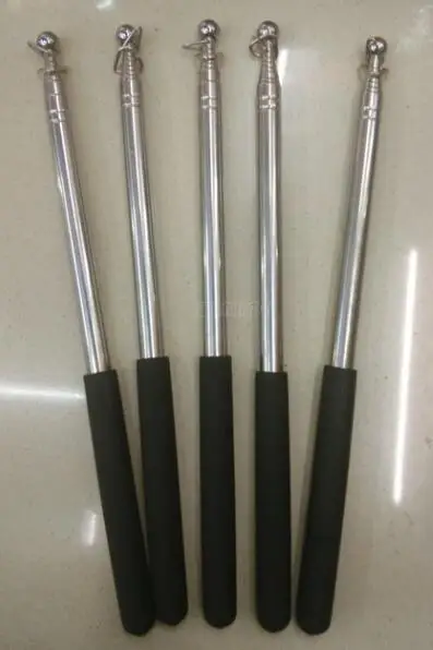 

Guide pole 1.6 m flagpolestainless steel telescopic pointer coach rod flag pole Portable Extendable Flagpole Free shipping