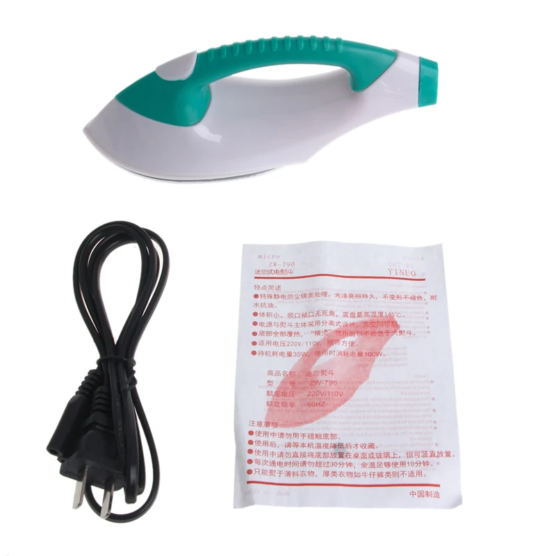 

Mini Portable Foldable Electric Steam Iron For Clothes with Clothes Dry US Plug Handheld Flatiron For Home Travelling