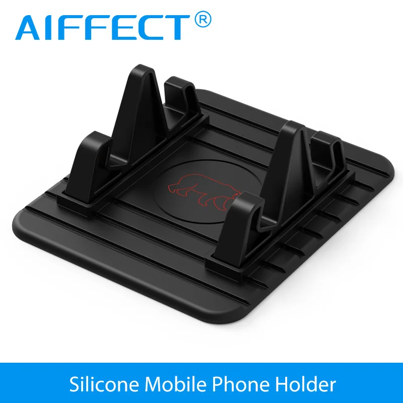 

AIFFECT Silicone Car Phone Holder Car Dashboard Mobile Phone Holder Mount Stand Support GPS For iPhone Samsung Huawei Free Ship