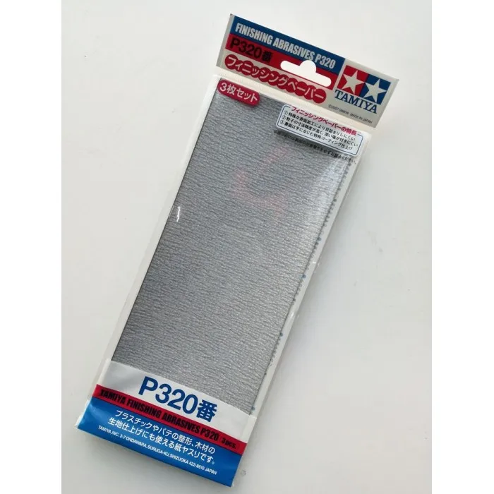 Tamiya Finishing Abrasives P320 (3pcs)-700x700