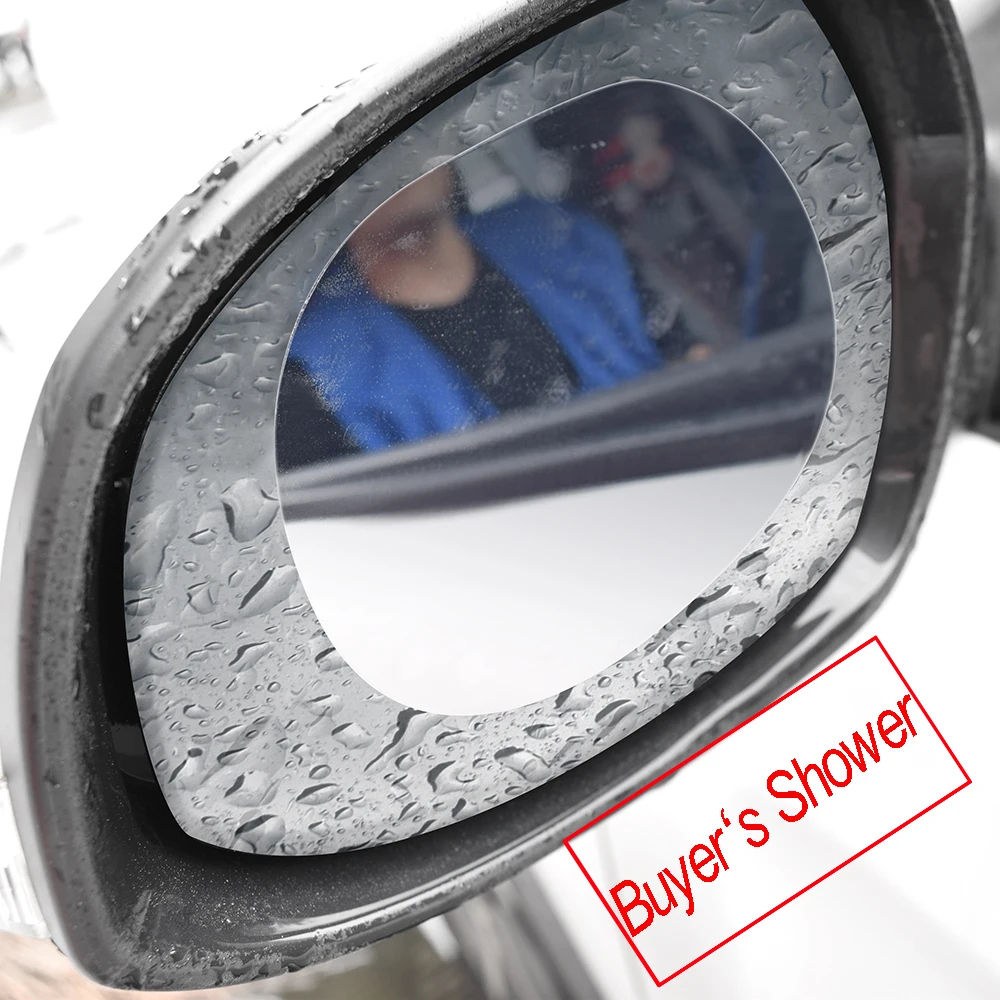 2 шт./компл. Анти-туман водяного тумана автомобиля зеркало окно прозрачная пленка заднего вида зеркальная защитная пленка Водонепроницаемый непромокаемый автомобильный Стикеры