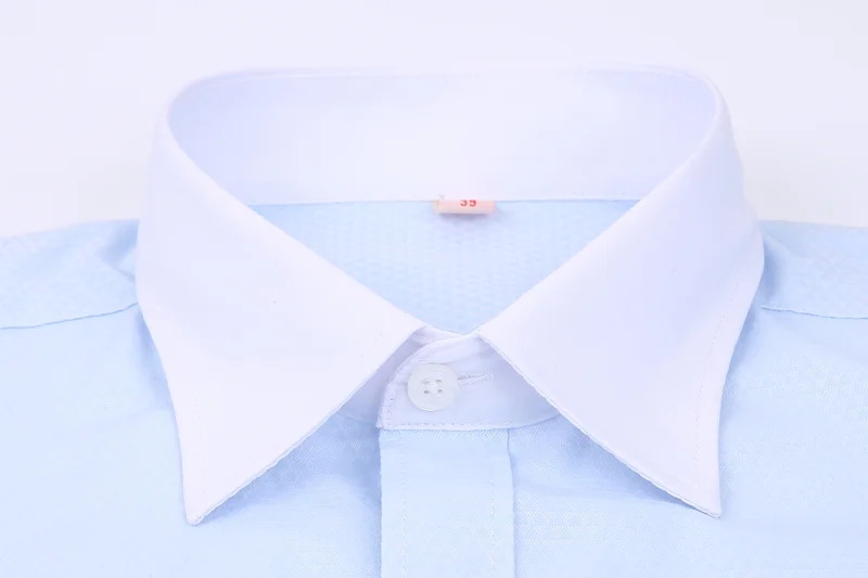 Мужские французские запонки для рубашки белый воротник дизайн сплошной цвет жаккардовая ткань мужской джентльмен платье рубашка с длинными рукавами