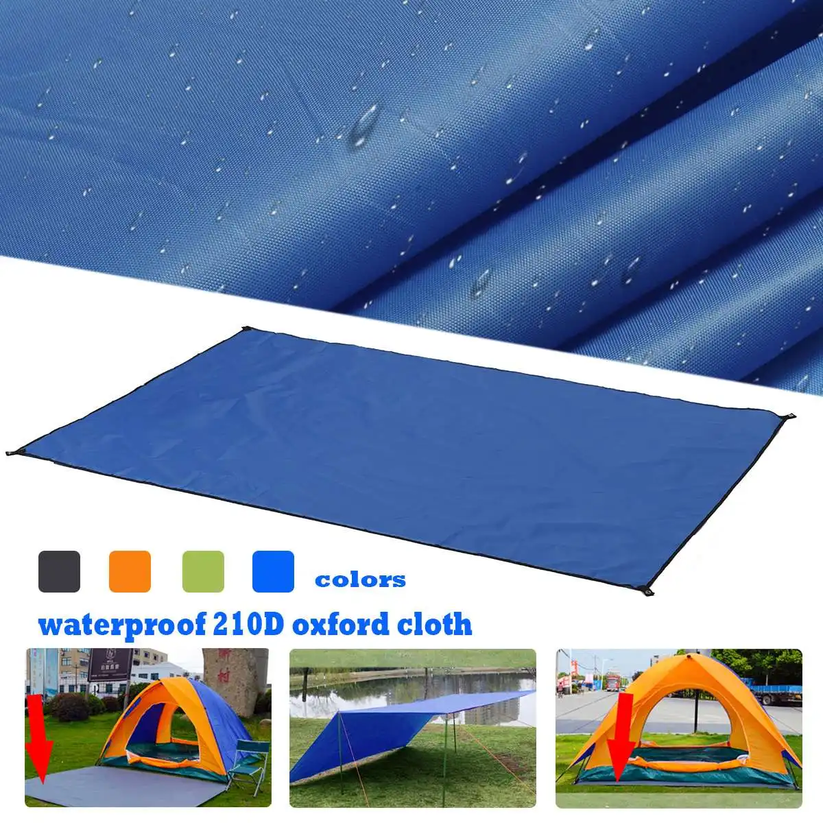 Waterproof Rectangle Awning Sun shading net Sun Shade Sail Outdoor Sun Shelter Picnic Camping Mat Pad Beach Tent Tarp