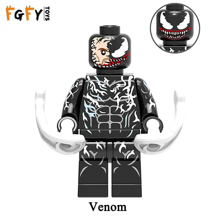 Одиночная продажа Bad guy Anti Venom Человек паук Legoingly фигурки Marvel супер герой
