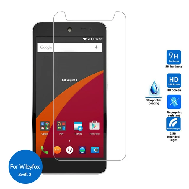 

2pcs Ultra-thin Tempered Glass Film for Wileyfox Swift 2 Plus / / 5" LCD Explosion-proof Screen Protector cover