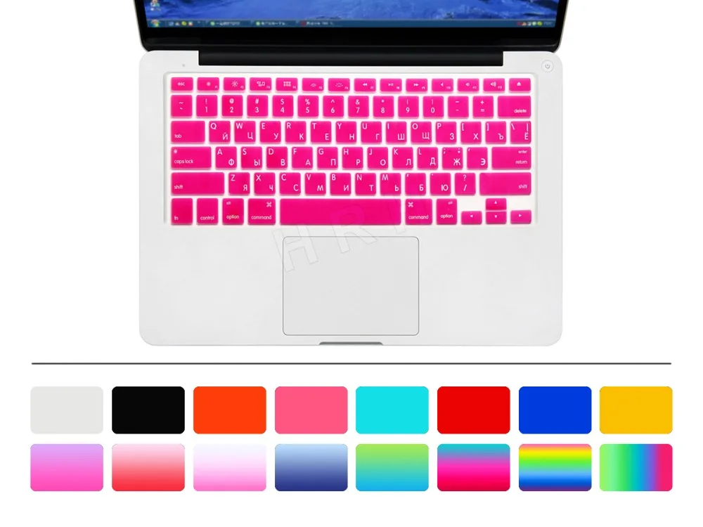 Наклейки на клавиатуру для США и России, 5 шт., защитная пленка с буквами для Macbook Air 13 Pro retina 1" 15", Чехол для ноутбука Mac book